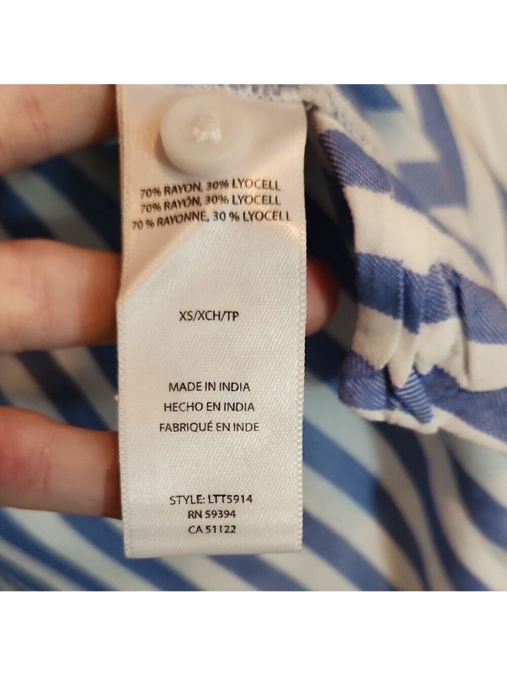 Beachlunchlounge Blue and White Striped Shirt - Picture 6 of 8